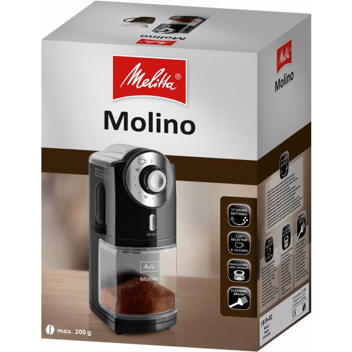 Moulin à café Melitta 1019-02 Noir noir 200 g 100 W 1000 W 3