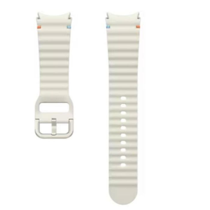 Samsung Bande pour Galaxy Watch Ultra - Bracelet sport Blanc - Résistant à l'humidité - Réglable - Matériaux Nitrile, Nylon, Caoutchouc