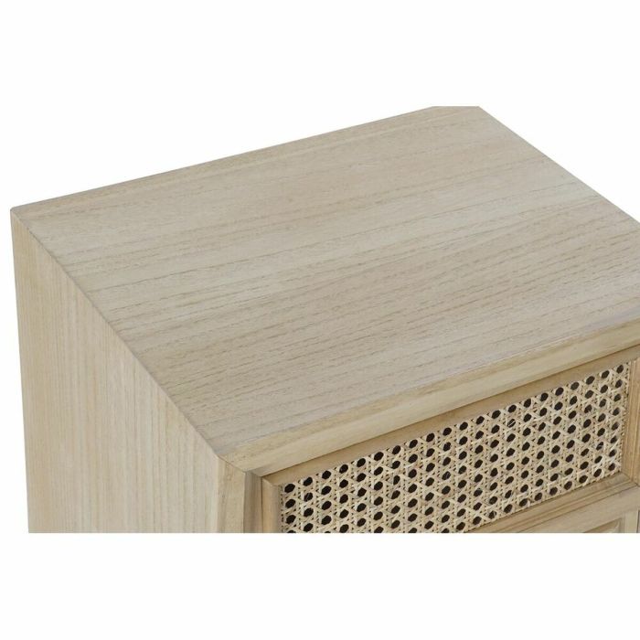 Table de Nuit DKD Home Decor Naturel Rotin Bois de paulownia (43 x 33,7 x 56 cm) 4