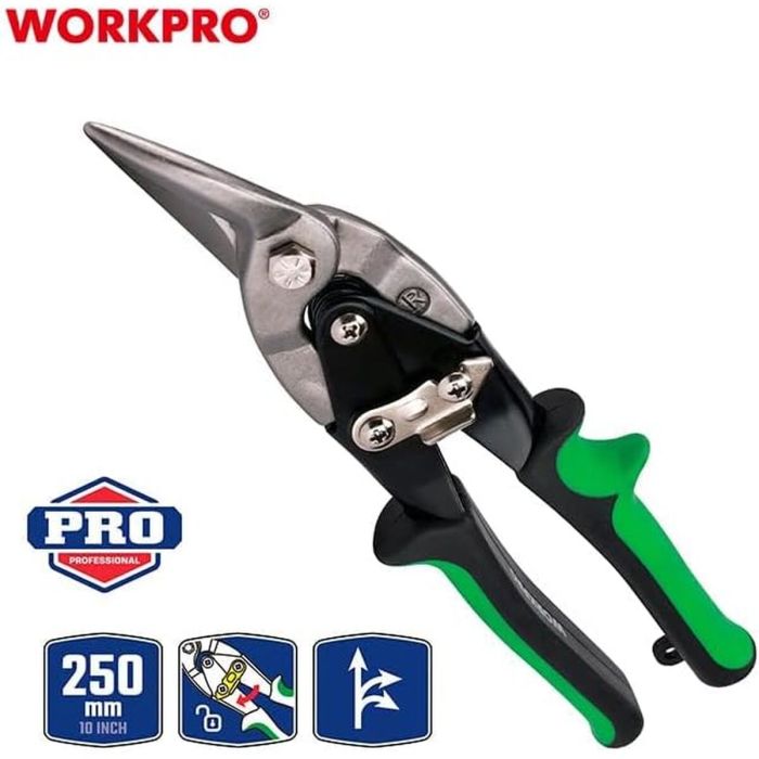 Ciseaux Coupe tôle Workpro 250 mm 250mm Droite 2