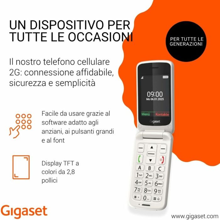 Smartphone Gigaset S30853-H1230-R104 2,8" Blanc 6 Smartphone Gigaset S30853-H1230-R104 2,8" Blanc 6