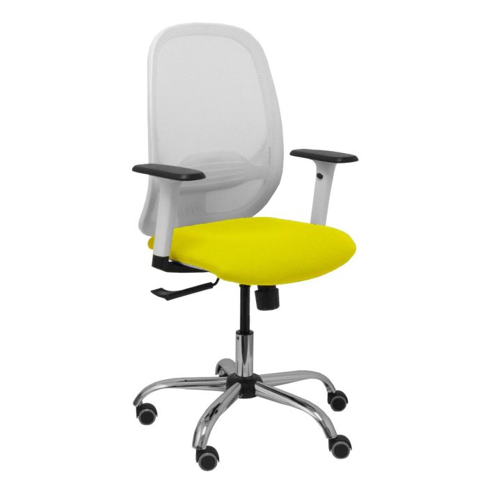 Chaise de Bureau Piqueras y Crespo 354CRRP Jaune Blanc