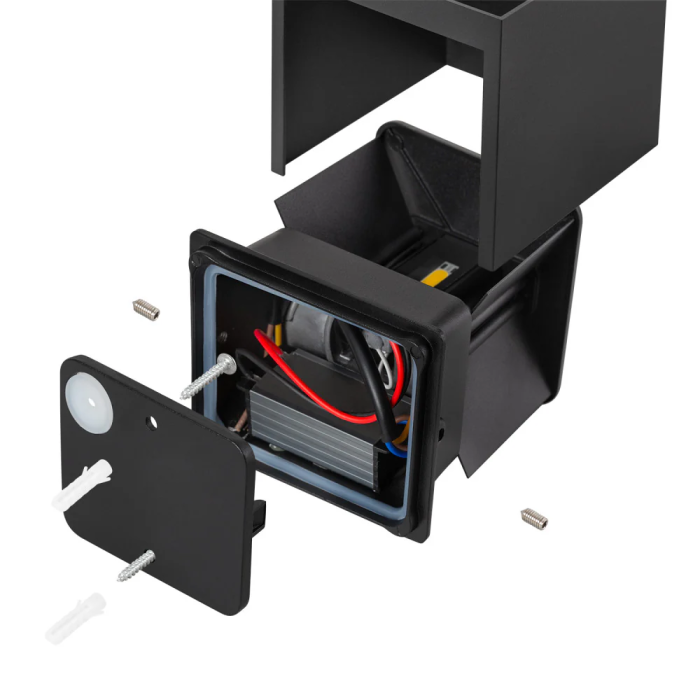 HO Aplique LED Extérieur 10W 1000lm IP65 Noir 2700K - HO-APL06-IP65-B-WW 3