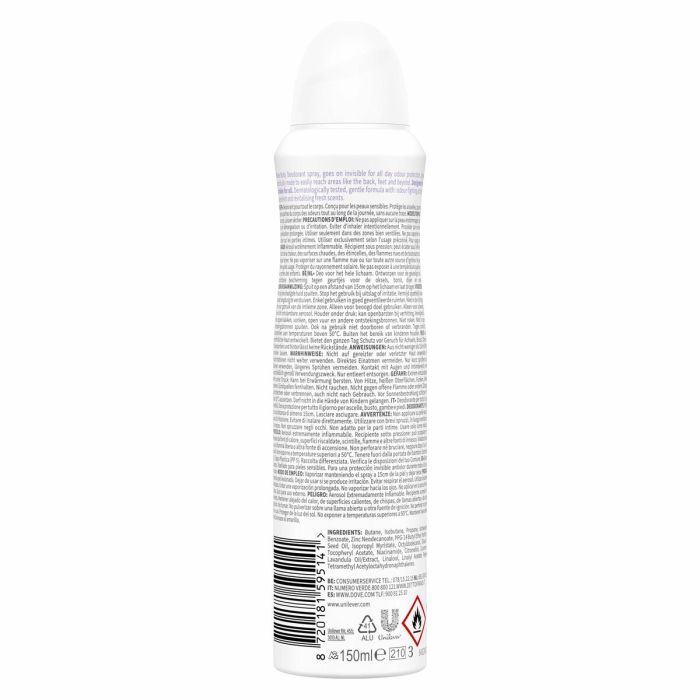 Spray déodorant Dove LAVANDA & CAMOMILA 150 ml 5