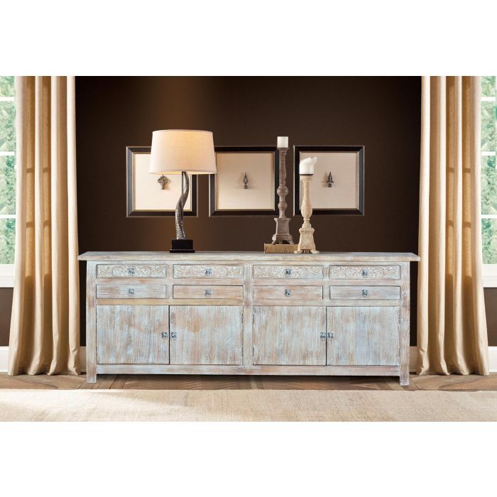 GINER Y COLOMER Buffet en Mango Blanc Doré 8 tiroirs 4 portes 200x100x44 cm 3 GINER Y COLOMER Buffet en Mango Blanc Doré 8 tiroirs 4 portes 200x100x44 cm 3
