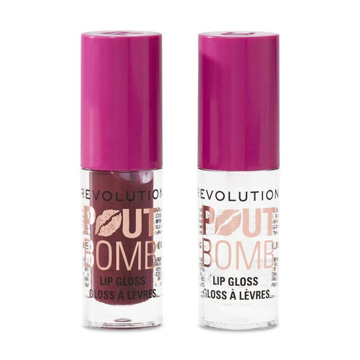 Revolution Make Up Pout Bomb Gloss À Lèvres Volumisant Lot De 2 1