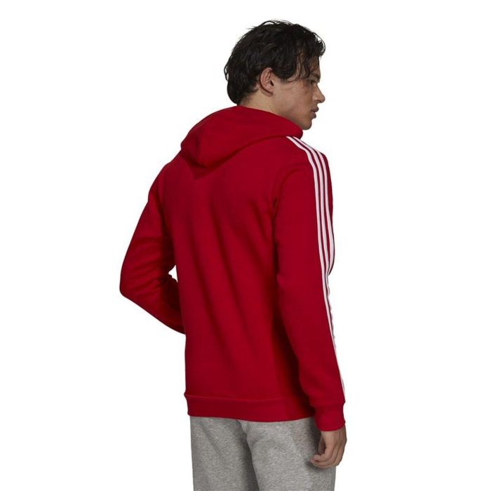 Sweat à capuche homme Adidas Essentials Fleece Rouge 4