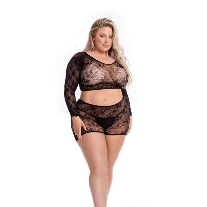 Ensemble de Lingerie Pink Lipstick Noir (L) 0 Ensemble de Lingerie Pink Lipstick Noir (L) 0