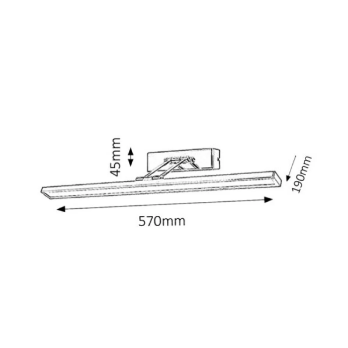 RABALUX Applique Picture slim LED 12W 466Lm IP20 RAB-3908 Lampe pour cadres moderne chrome 57 cm 1 RABALUX Applique Picture slim LED 12W 466Lm IP20 RAB-3908 Lampe pour cadres moderne chrome 57 cm 1