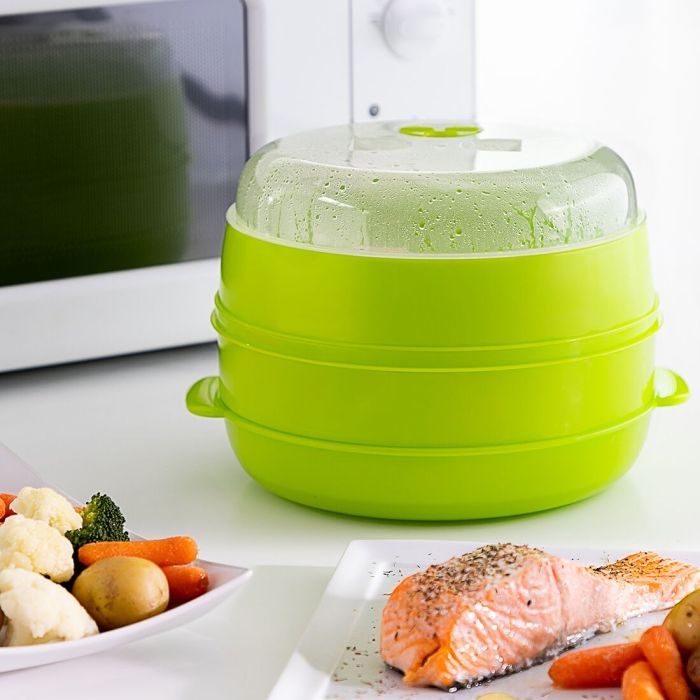 Cuiseur-Vapeur Double pour Micro-Ondes Codowave InnovaGoods 0 Cuiseur-Vapeur Double pour Micro-Ondes Codowave InnovaGoods 0