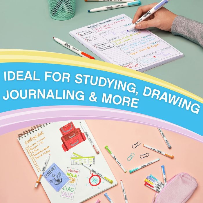 Ensemble de Marqueurs Sharpie S-Note Duo Double 16 Pièces 4 Ensemble de Marqueurs Sharpie S-Note Duo Double 16 Pièces 4