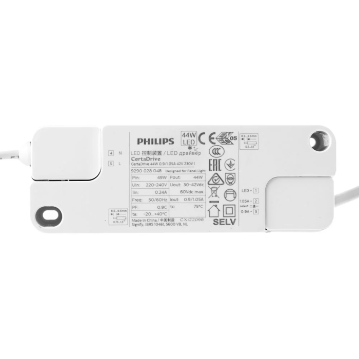 Driver LED Non Dimmable PRO 40W 1050mA 50,000H PF 0.95 1