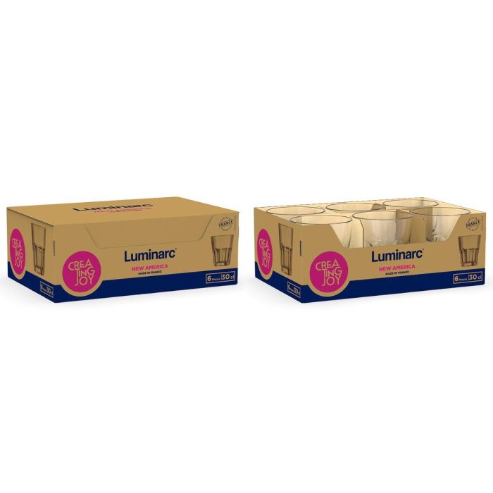 Vaso Bajo Vidrio Eco New America Luminarc 30 cL (6 Unidades) 4 Vaso Bajo Vidrio Eco New America Luminarc 30 cL (6 Unidades) 4