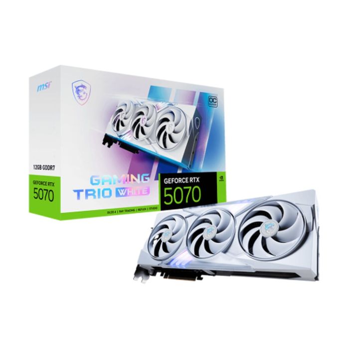 Carte Graphique MSI GeForce RTX 5070 12G TRIO OC WHITE 12 GB nvidia geforce rtx 5070 GDDR6X GDDR7
