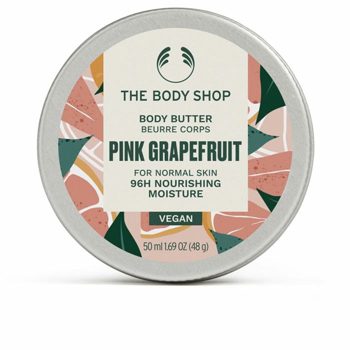 The Body Shop Beurre Corporel Pamplemousse Rose 50 ml Hydratation 96h Peaux Sèches Beurre de Karité Huile de Sésame Commerce Équitable Sans Cruauté Vegan Certifié