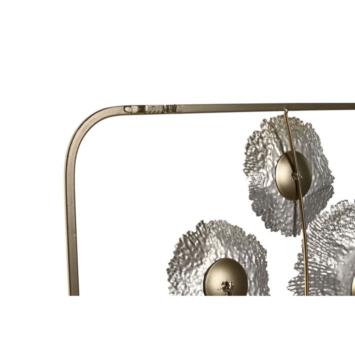 Décoration murale Home ESPRIT Doré Fleur 50 x 5 x 50 cm 1