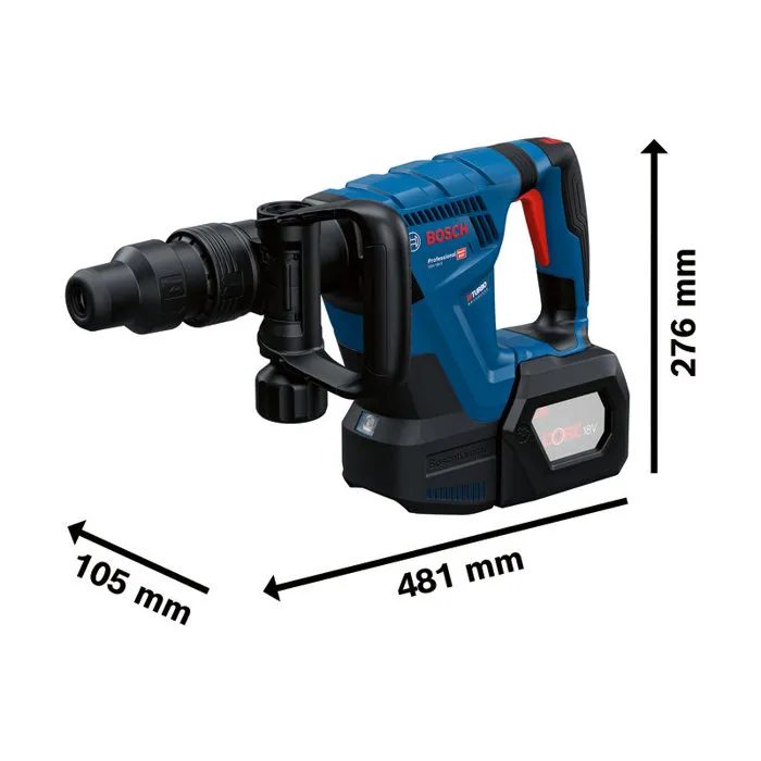 Bosch Professional Marteau piqueur SDS max sans fil GSH 18V-5 (8,5 J) - Compatible 18V System et AMPShare Bosch Professional Marteau piqueur SDS max sans fil GSH 18V-5 (8,5 J) - Compatible 18V System et AMPShare