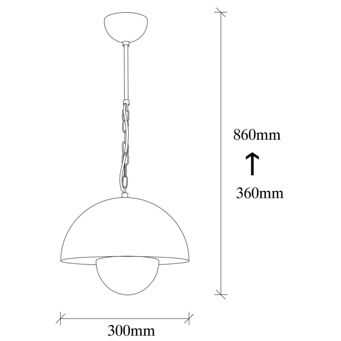 Tangdong Lampe Suspendue OPV-584TTM1276 Métal Noir E27 1