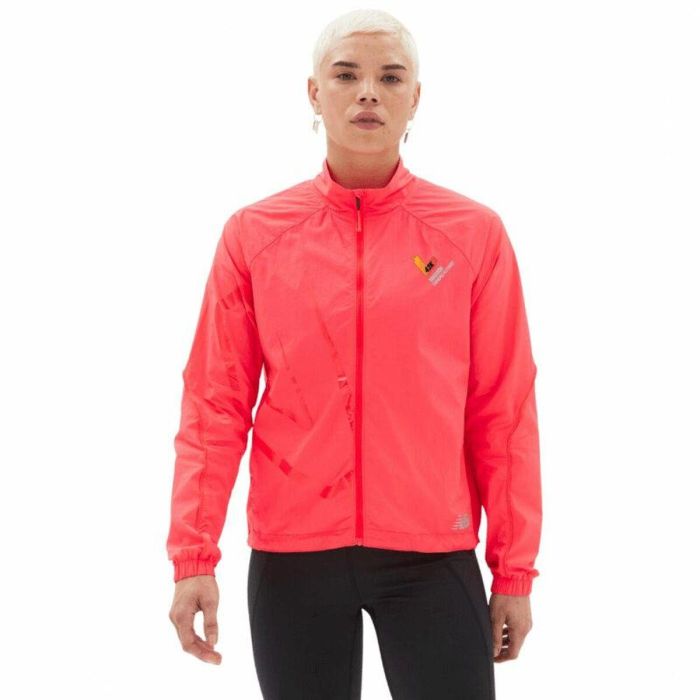 Veste de Sport pour Femme New Balance Printed Impact Run Orange