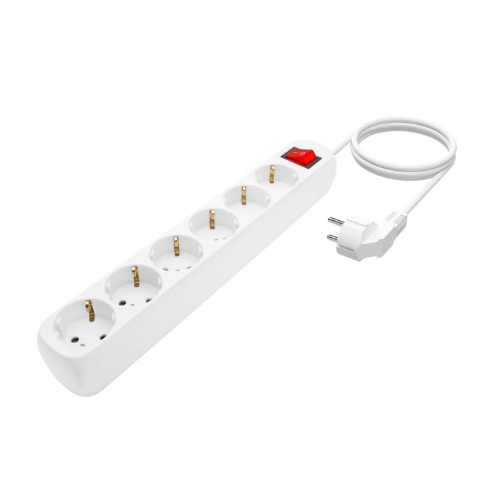 Multiprise 6 Prises avec Interrupteur Aisens A154-0535 Blanc 1,4 m 1