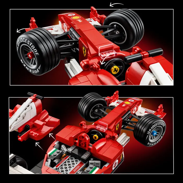 LEGO Icons 11375 Maquette Ferrari F2004 F1 et Michael Schumacher - Set de Construction Adulte pour Fans de Formule 1