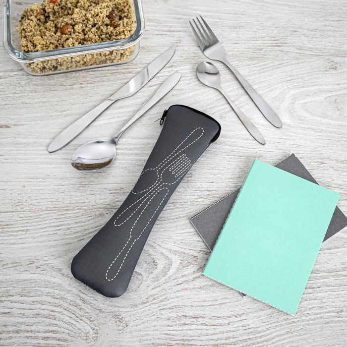 Ensemble de Couverts Quid Gris 5 Pièces Métal 3