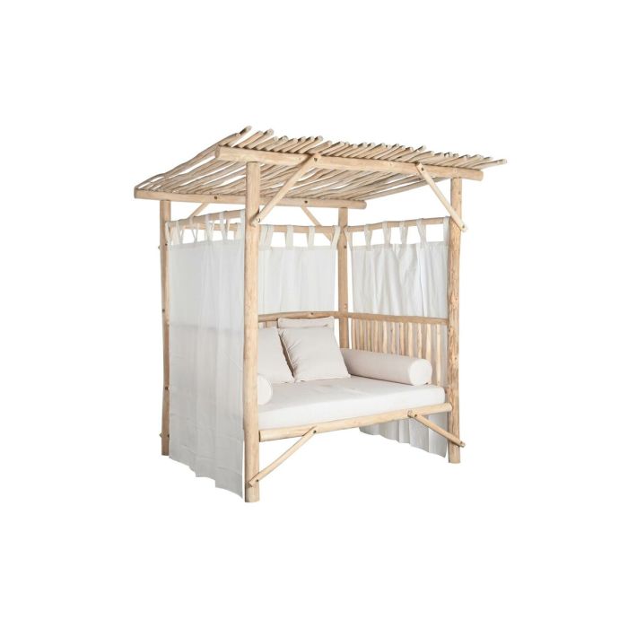 Lit de jardin DKD Home Decor Blanc Naturel 200 x 180 x 200 cm 11