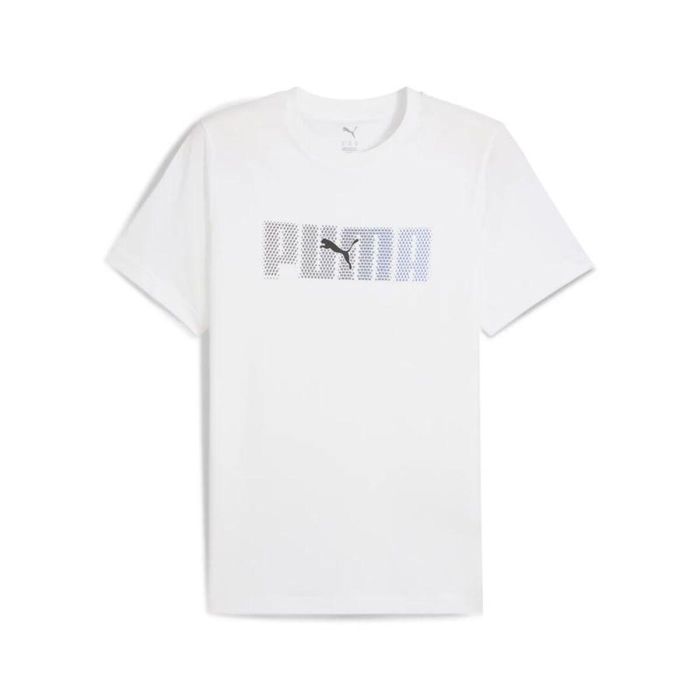 T-shirt à manches courtes homme Puma Essentials Logo Lab Blanc 11-12 Ans