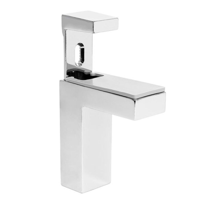 Gacela Soporte Estante Para Cristal Y Madera. Regulable De 0 A 40Mm. Elegir Acabado. Acabado Cromo Herrajes Alk 1