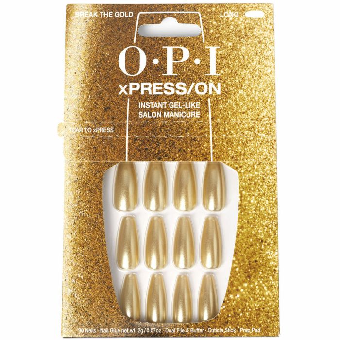 Faux ongles Opi #Break the Gold 30 Pièces