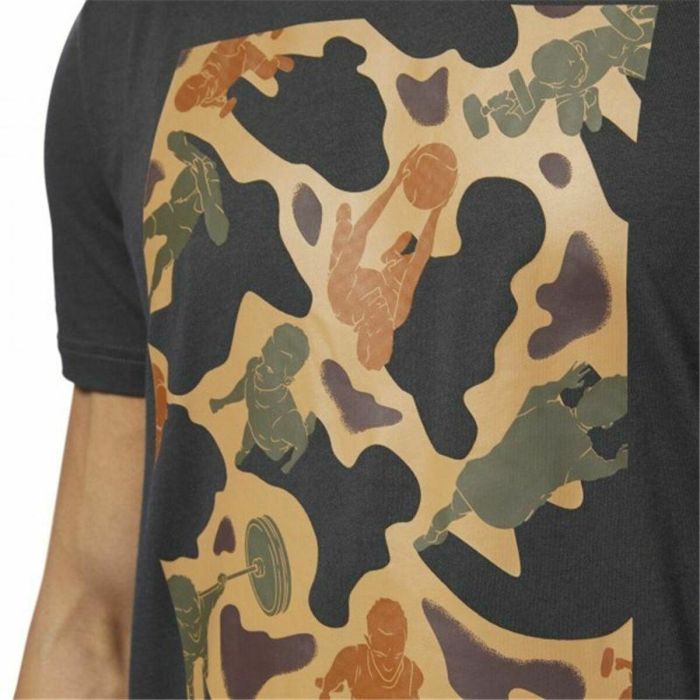 T-shirt à manches courtes homme Reebok Sportswear Training Camouflage Noir 3