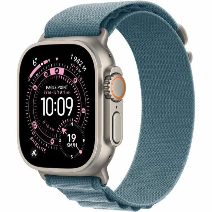 Apple Watch Ultra 3 Titane Cellulaire 49mm Naturel (Alpine Loop Bleu Clair) Large