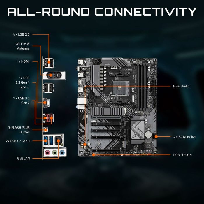Carte Mère Gigabyte EAGLE AMD B550 AMD AM4 4