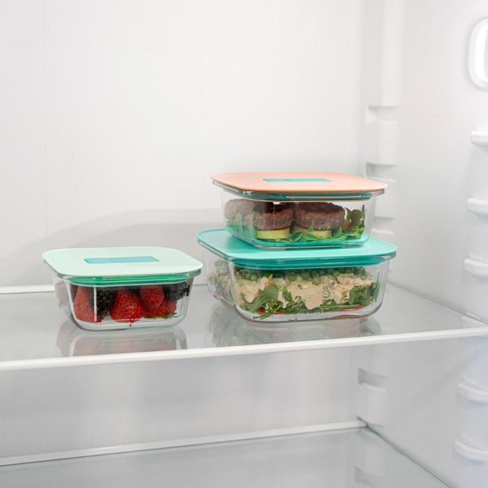 Recipiente Hermético Vidrio Joy Luminarc 16x16x7,4 cm - 80 cL 4 Recipiente Hermético Vidrio Joy Luminarc 16x16x7,4 cm - 80 cL 4