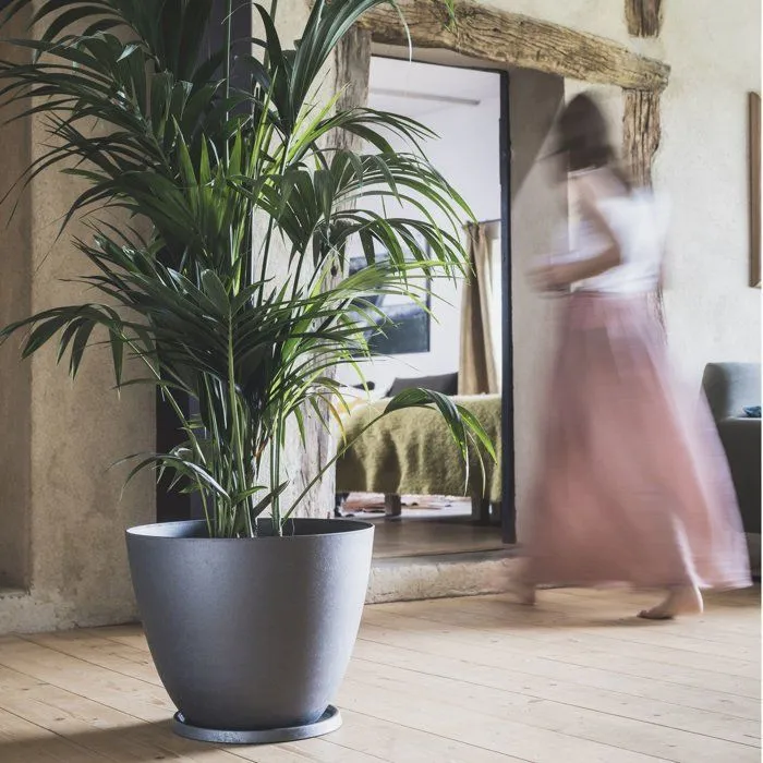 Eda PoeTIC Maceta - Pot de fleurs rond 40 cm en ardoise