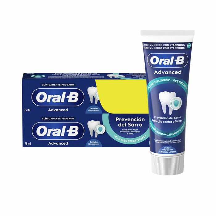 Dentifrice Anti-Tartre Oral-B ADVANCED 75 ml 2 Unités