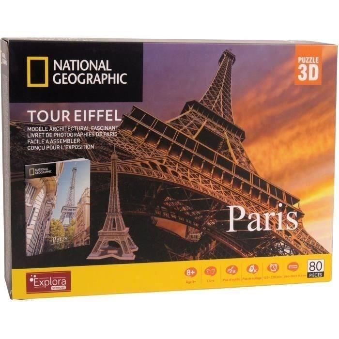Puzzle 3D - Tour Eiffel - Jeu de construction - EXPLORA - 80 pieces - Des 8 ans 5 Puzzle 3D - Tour Eiffel - Jeu de construction - EXPLORA - 80 pieces - Des 8 ans 5