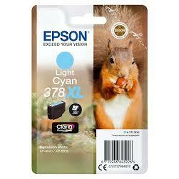 Epson C13T37954010 Encre Light Cyan 378XL Haute Capacité, 830 Pages pour Expression Photo XP-8500/XP-8505