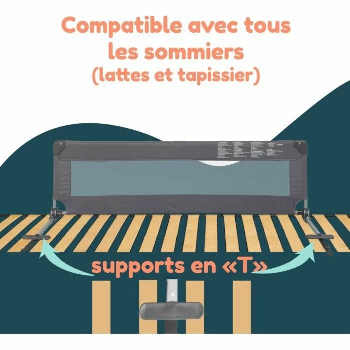 Rampe de lit Looping BL5003G 44 x 150 cm Gris 3