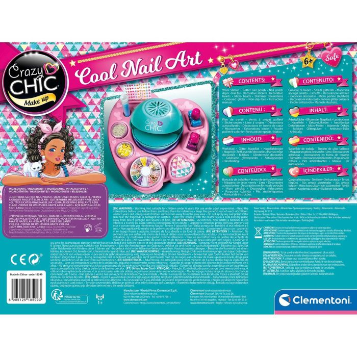 Kit de maquillage pour enfant Clementoni COOL NAILS 38,5 x 28,5 x 7,8 cm 6