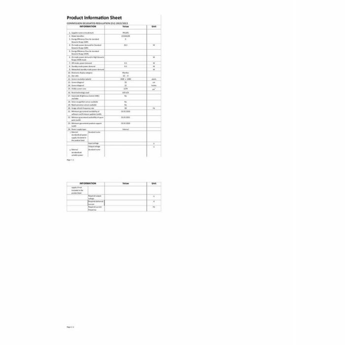 Écran Philips 221B8LJEB/00 21,5" Full HD 38