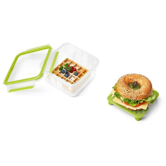 Emsa N1071700 Clip&Go Sandwichbox XL transparent/hellgrn 1 Emsa N1071700 Clip&Go Sandwichbox XL transparent/hellgrn 1