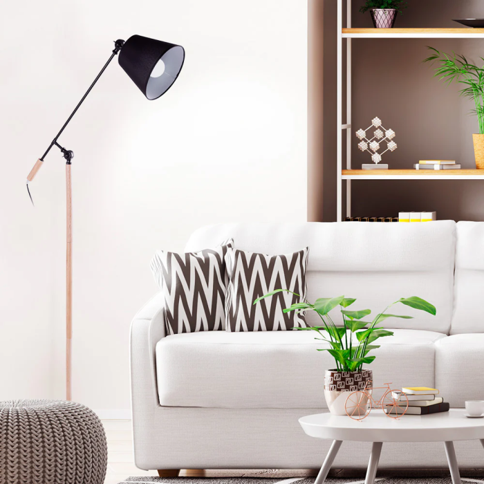 Lampe sur pied style nordique, design élégant et moderne, polyvalente pour salon, chambre, bureau, cuisine, [SKD-F005-R] 6