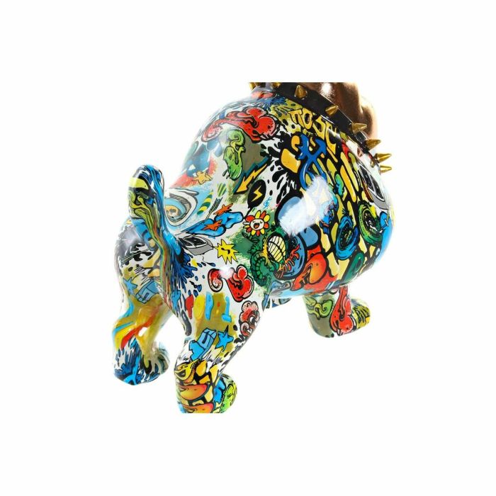 Figurine Décorative DKD Home Decor 21 x 16 x 20,5 cm Doré Bulldog Multicouleur 1