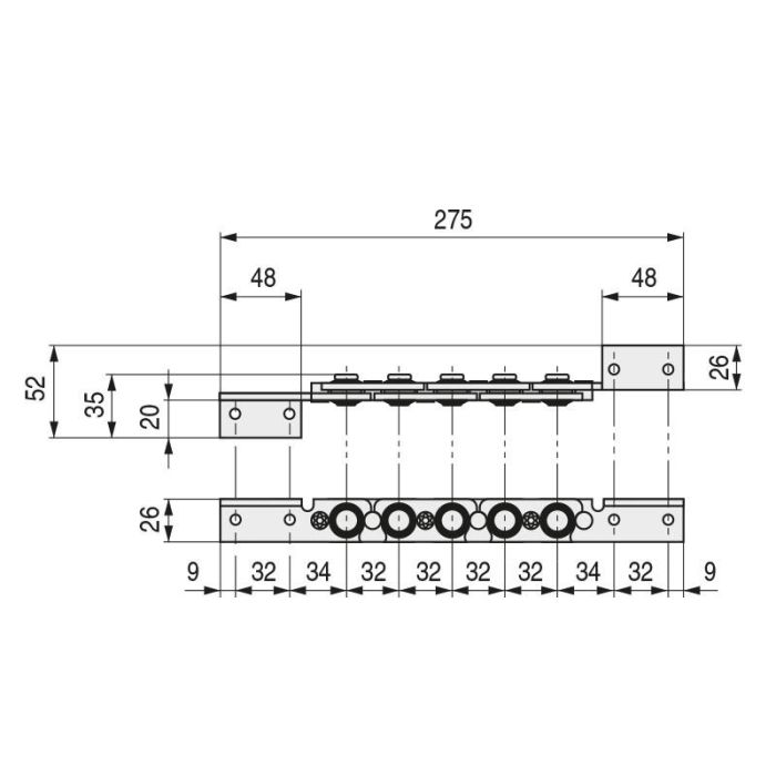 Articulacion Codo Corta 275Mm 5-Nudos Q&Q 1 Articulacion Codo Corta 275Mm 5-Nudos Q&Q 1