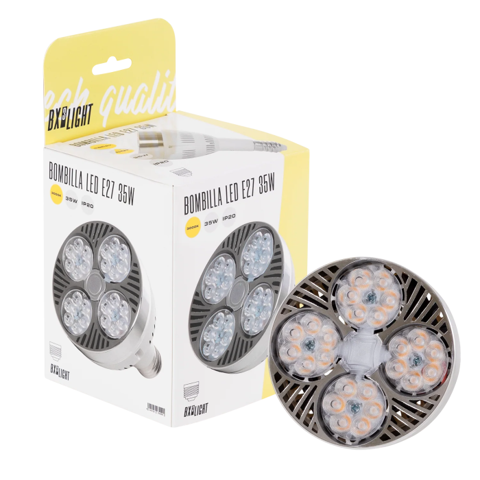 BX3 LIGHT Ampoule LED E27 PAR30 35W 2800 Lm 6000K avec ventilateur intégré 40000 heures - Réf: BX3-PAR30-35-WF-CW