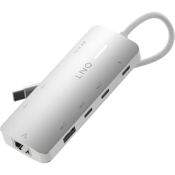 Hub USB Linq Byelements LQ49081PS Blanc Gris 17