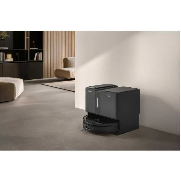 Sencor SRV 9790BK - Aspirateur robot avec navigation laser 3D et auto-lift, 5000 Pa, batterie 5200 mAh (200 min), nettoyage humide et autonettoyant