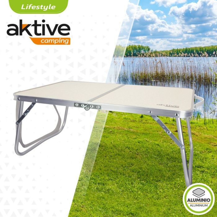 Table Piable Aktive Crème 60 x 25 x 40 cm (4 Unités) 3