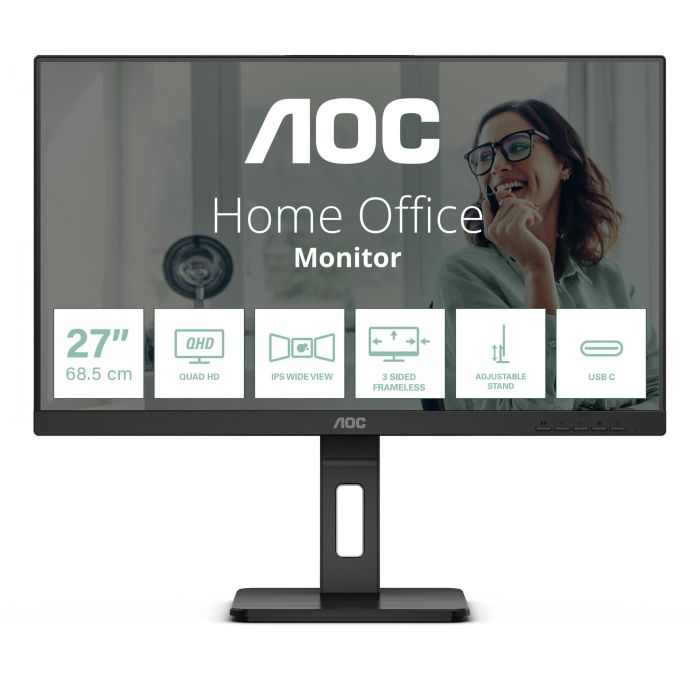 AOC 68.6cm (27") Q27P3CV 16:09 HDMI+DP+USB-C IPS black retail 0 AOC 68.6cm (27") Q27P3CV 16:09 HDMI+DP+USB-C IPS black retail 0